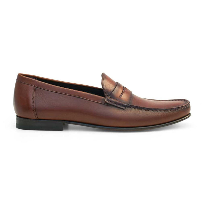 Mezlan 17269 Calfskin Penny Loafer Cognac