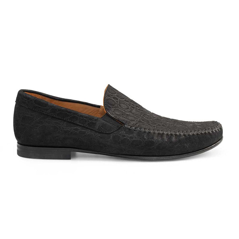 Mezlan 17307 Nubuck Moccasin Black