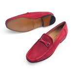 Mezlan 17308 Suede Moccasin Red