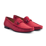 Mezlan 17308 Suede Moccasin Red