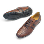 Mezlan 18415 Calfskin Sneakers Cognac / Dark Brown