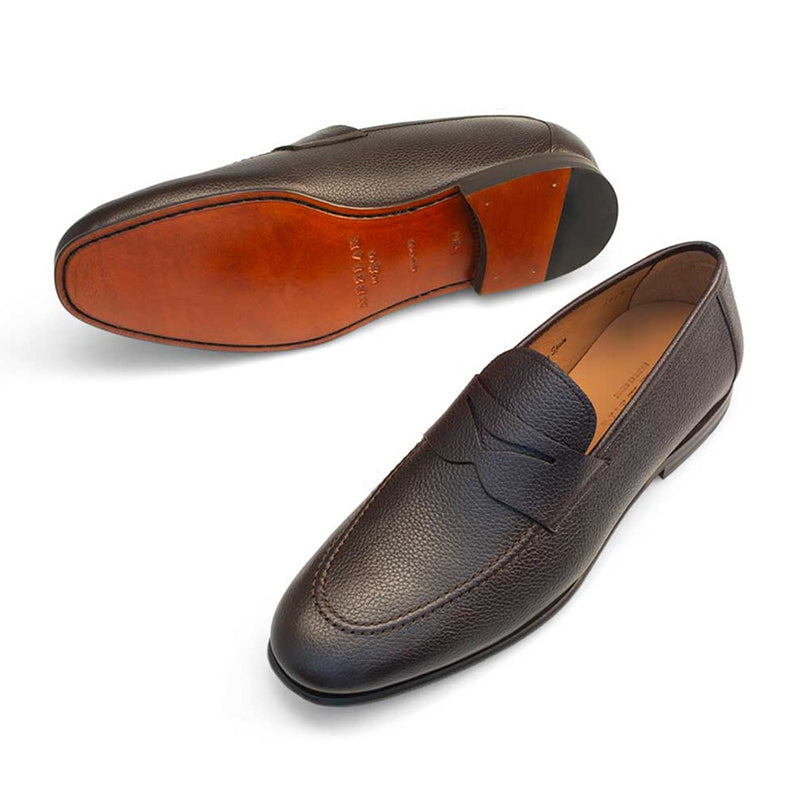 Mezlan 19564 Calfskin Penny Loafer Dark Brown