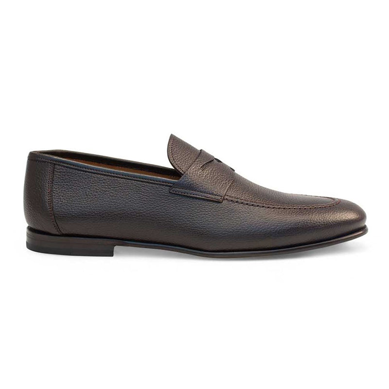 Mezlan 19564 Calfskin Penny Loafer Dark Brown