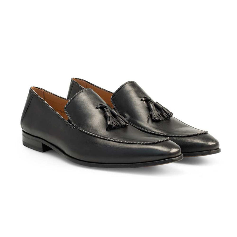 Mezlan 19589 Calfskin Loafer Black