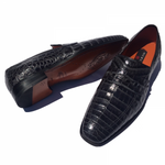Mezlan 4226-F Crocodile Loafers Gray