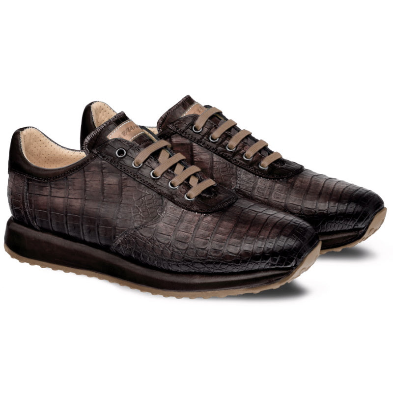 Mezlan 4656F Caiman Crocodile Sneakers Taupe / Brown EXCLUSIVE