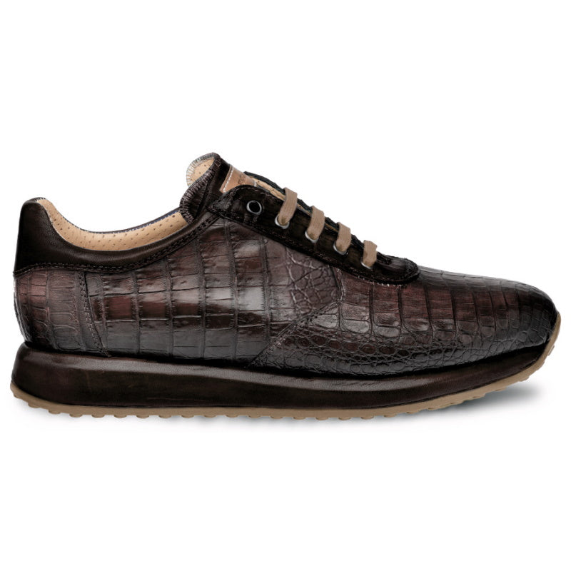 Mezlan 4656F Caiman Crocodile Sneakers Taupe / Brown