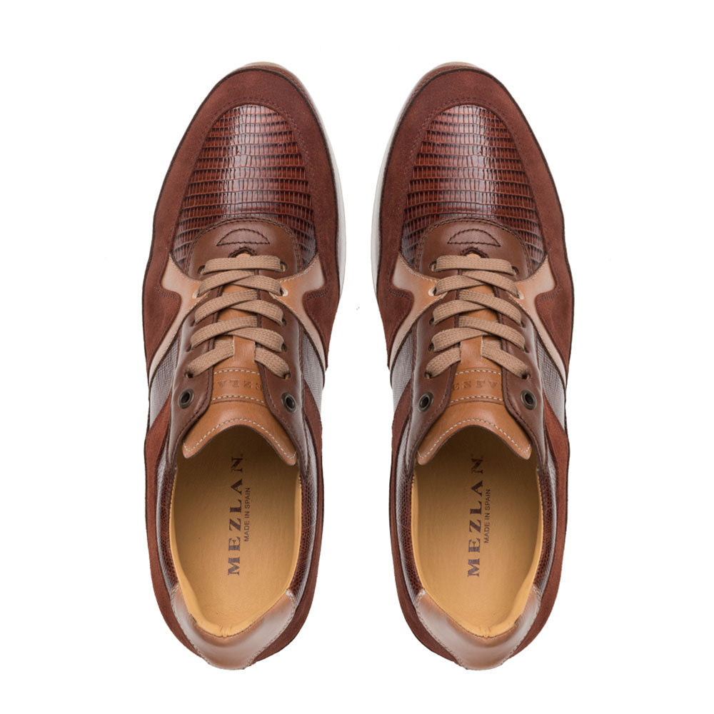 Mezlan A802 Lizard & Suede Sneaker Brown