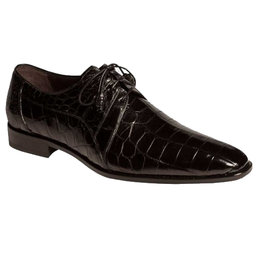 Mezlan Abano Alligator Derby Shoes Black