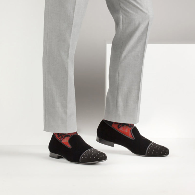 Mezlan Abel Velvet / Suede Shoes Black