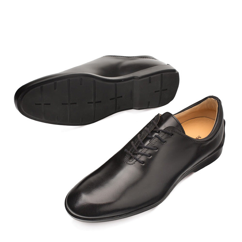 Mezlan Achilles Calfskin Lace-up Shoes Black
