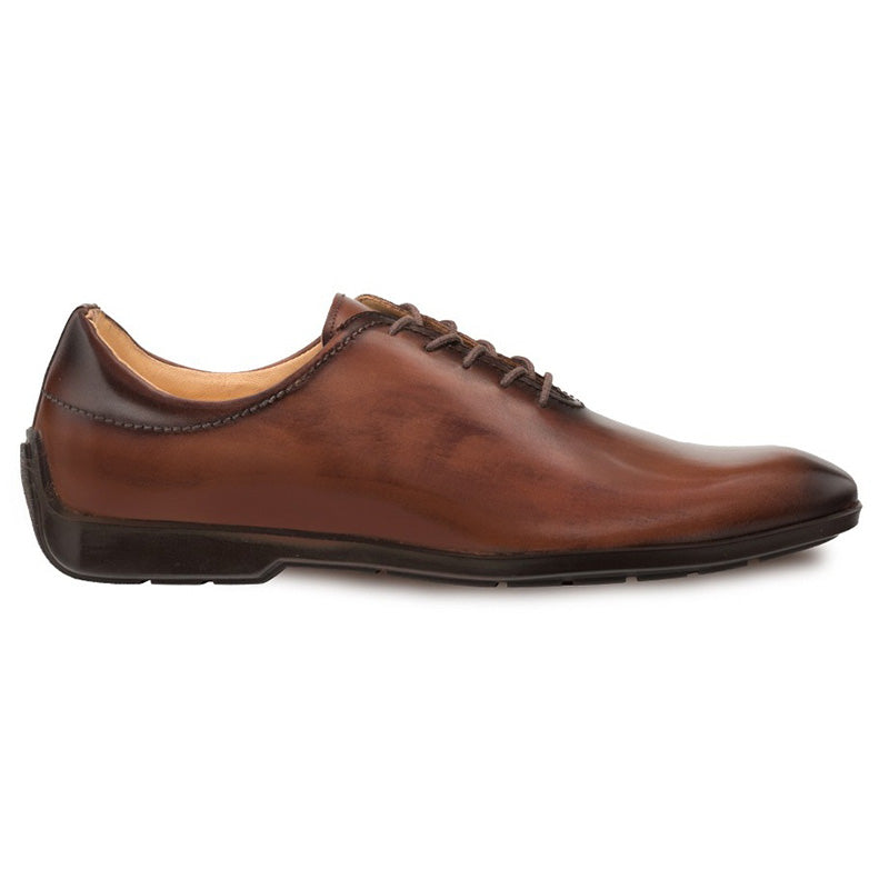 Mezlan Achilles Calfskin Lace-up Shoes Brown