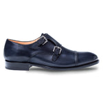 Mezlan Acosta Calfskin Monk Shoes Black