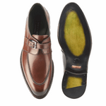 Mezlan Aguilar Monk Strap Shoes Cognac