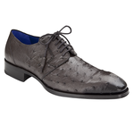 Mezlan Albani Ostrich Derby Shoes Gray