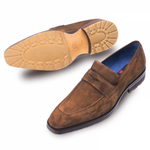 Mezlan Alberini Suede Slip On Shoes Cognac