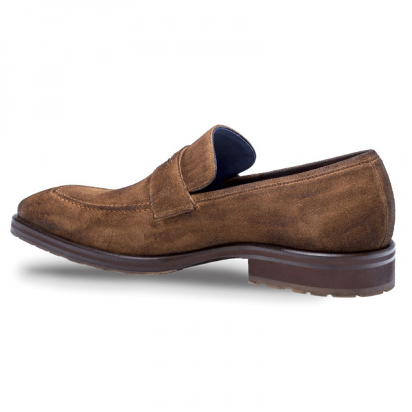 Mezlan Alberini Suede Slip On Shoes Cognac