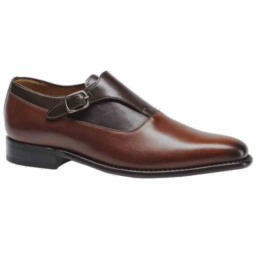 Mezlan Algar Monk Strap Shoes Cognac / Dark Brown