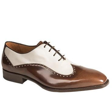 Mezlan Alsina Oxford Spectator Shoes Cognac / Pearl