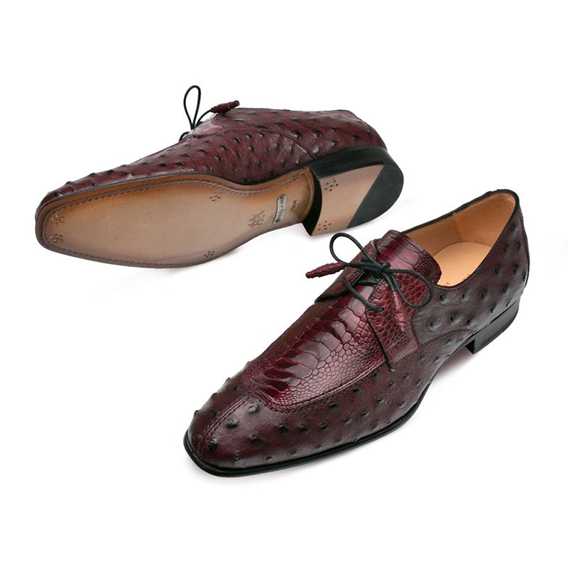 Mezlan Amadeus Ostrich Shoes Burgundy