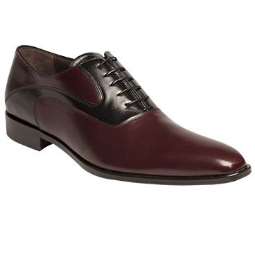 Mezlan Amaral Calfskin Two Tone Oxford Burgundy / Black