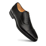 Mezlan Amaro Leather Captoe Rubber Oxfords Black (20817)