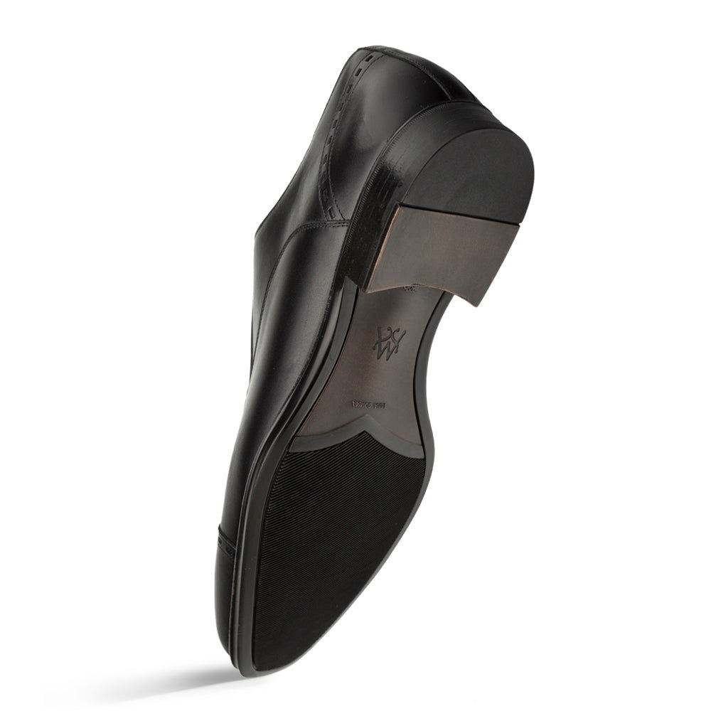 Mezlan Amaro Leather Captoe Rubber Oxfords Black (20817)