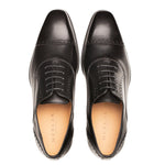 Mezlan Amaro Leather Captoe Rubber Oxfords Black (20817)