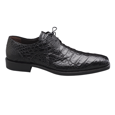 Mezlan Crocodile Lace Up Shoes Black