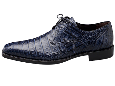Mezlan Crocodile Derby Shoes Blue