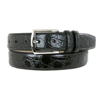 Mezlan AO7367 Genuine Crocodile Belt Black
