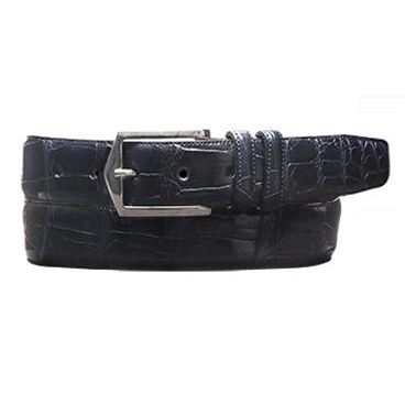 Mezlan AO7645 Genuine Alligator Belt Blue