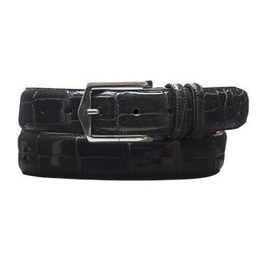 Mezlan AO7645 Genuine Alligator Belt Gray