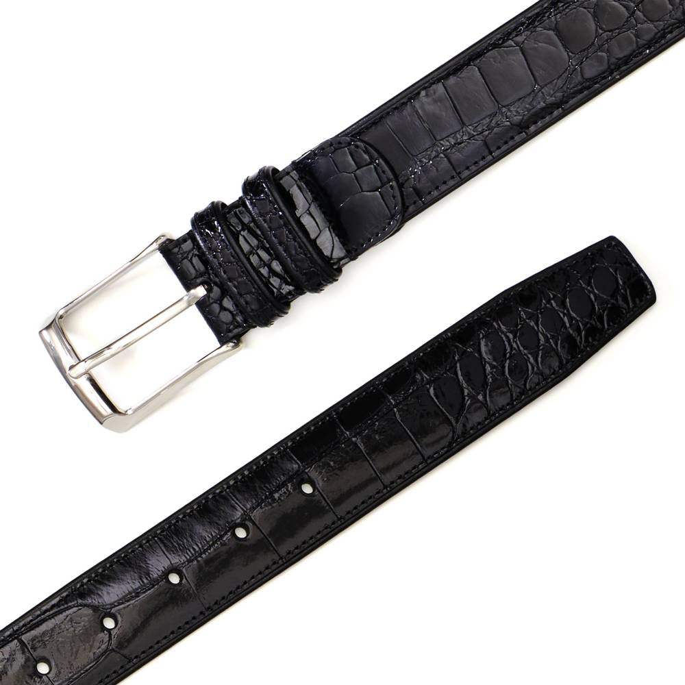 Mezlan Alligator Belt Black (AO7907)