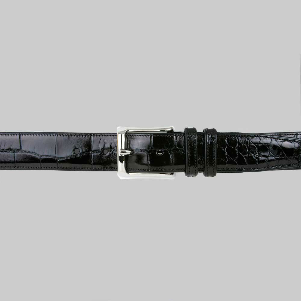 Mezlan Alligator Belt Black (AO7907)
