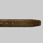 Mezlan Alligator Belt Olive (AO7907)