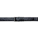 Mezlan Ostrich Quill Belt Black (AO8146 )