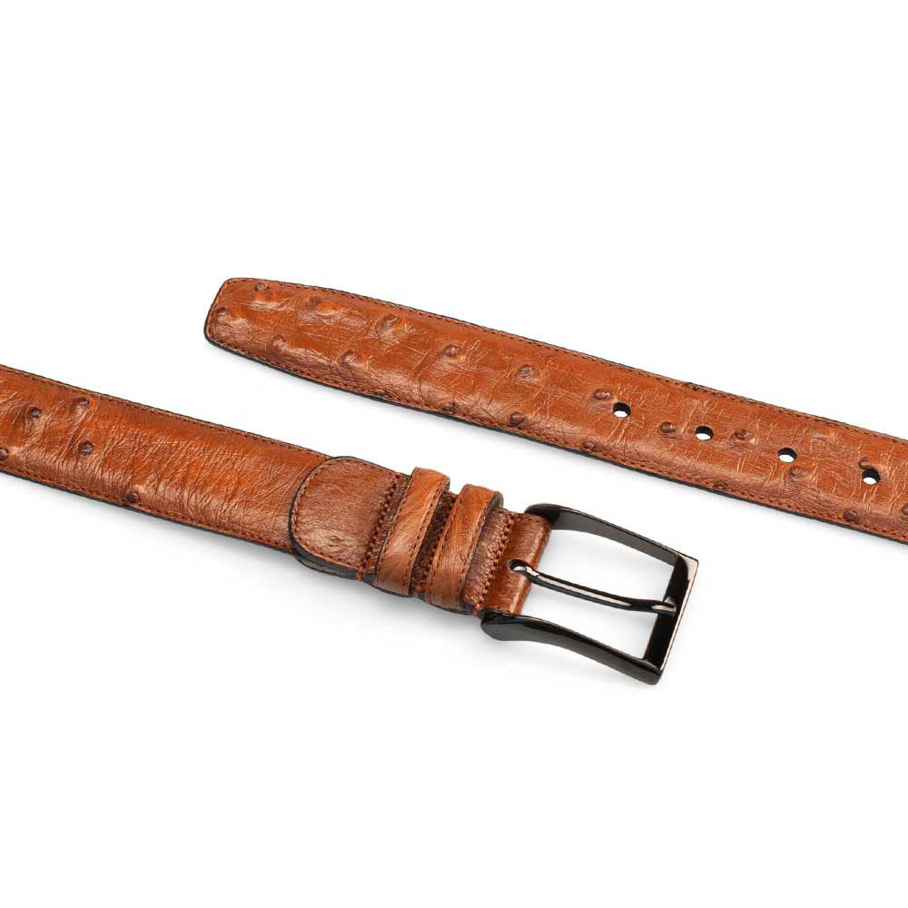 Mezlan Ostrich Quill Belt Brandy (AO8146)