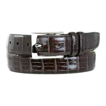 Mezlan AO8603 Genuine Crocodile Belt Brown