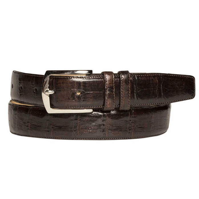Mezlan AO8603 Genuine Crocodile Belt Brown