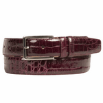 Mezlan AO8603 Genuine Crocodile Belt Burgundy