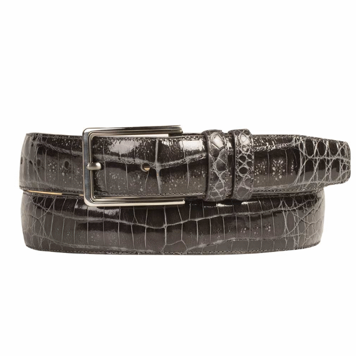 Mezlan AO8603 Genuine Crocodile Belt Gray