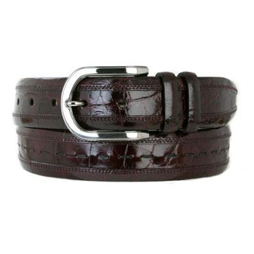 Mezlan AO8869 Genuine Alligator Belt Burgundy