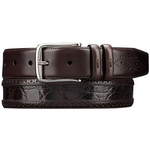 Mezlan AO9654 Genuine Crocodile  & Calfskin Belt Brown
