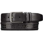 Mezlan AO9654 Genuine Crocodile  & Calfskin Belt Gray