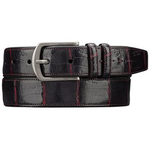 Mezlan AO9657 Genuine Crocodile Belt Black / Ruby