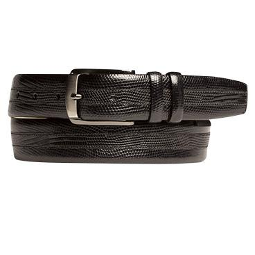 Mezlan AO9928 Lizard Belt Black