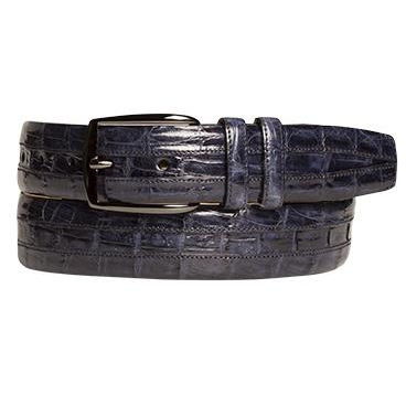 Mezlan AO9929 Crocodile Belt Blue