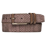 Mezlan AO9975 Snakeskin Belt Mocha