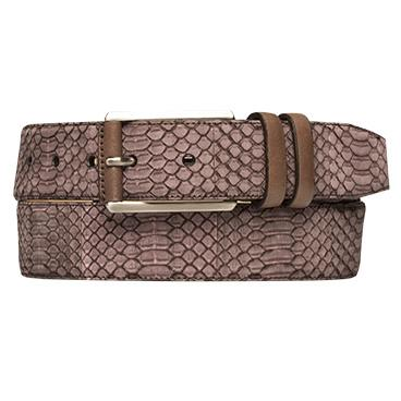 Mezlan AO9975 Snakeskin Belt Mocha